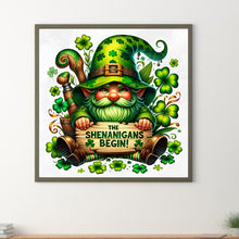 Load image into Gallery viewer, Diamond Painting - Full Square - St. Patrick&#39;s Day Gnome (40*40CM)
