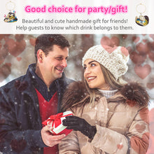 Load image into Gallery viewer, 6 Pcs Hat Diamond Painting Kit Wine Glass Recognizer Pendant Wine Glass Marker
