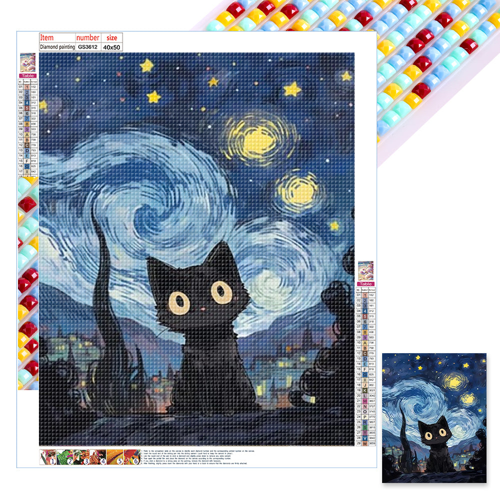 Diamond Painting - Full Square - star cat (40*50CM)