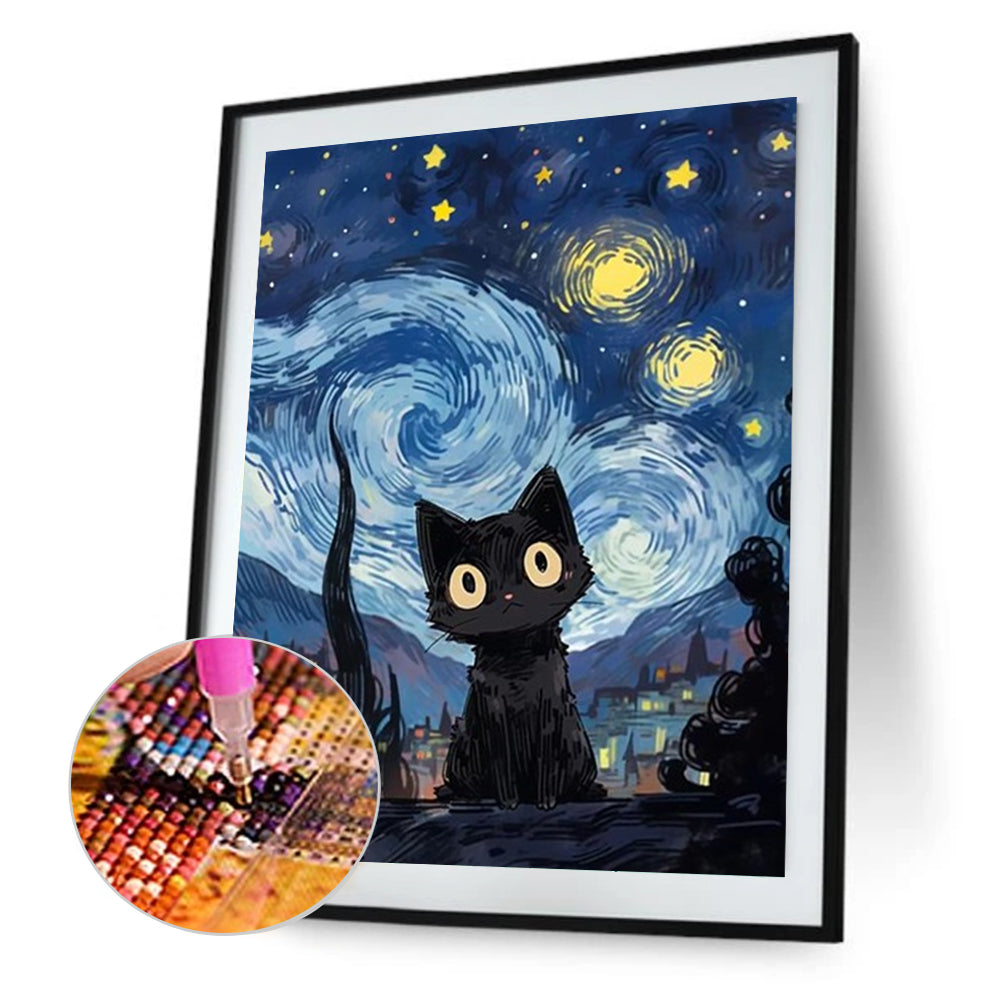 Diamond Painting - Full Square - star cat (40*50CM)