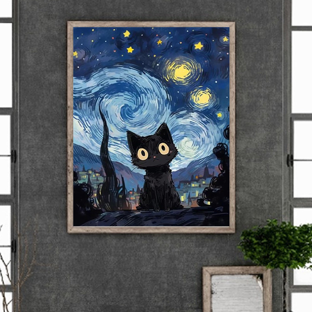 Diamond Painting - Full Square - star cat (40*50CM)