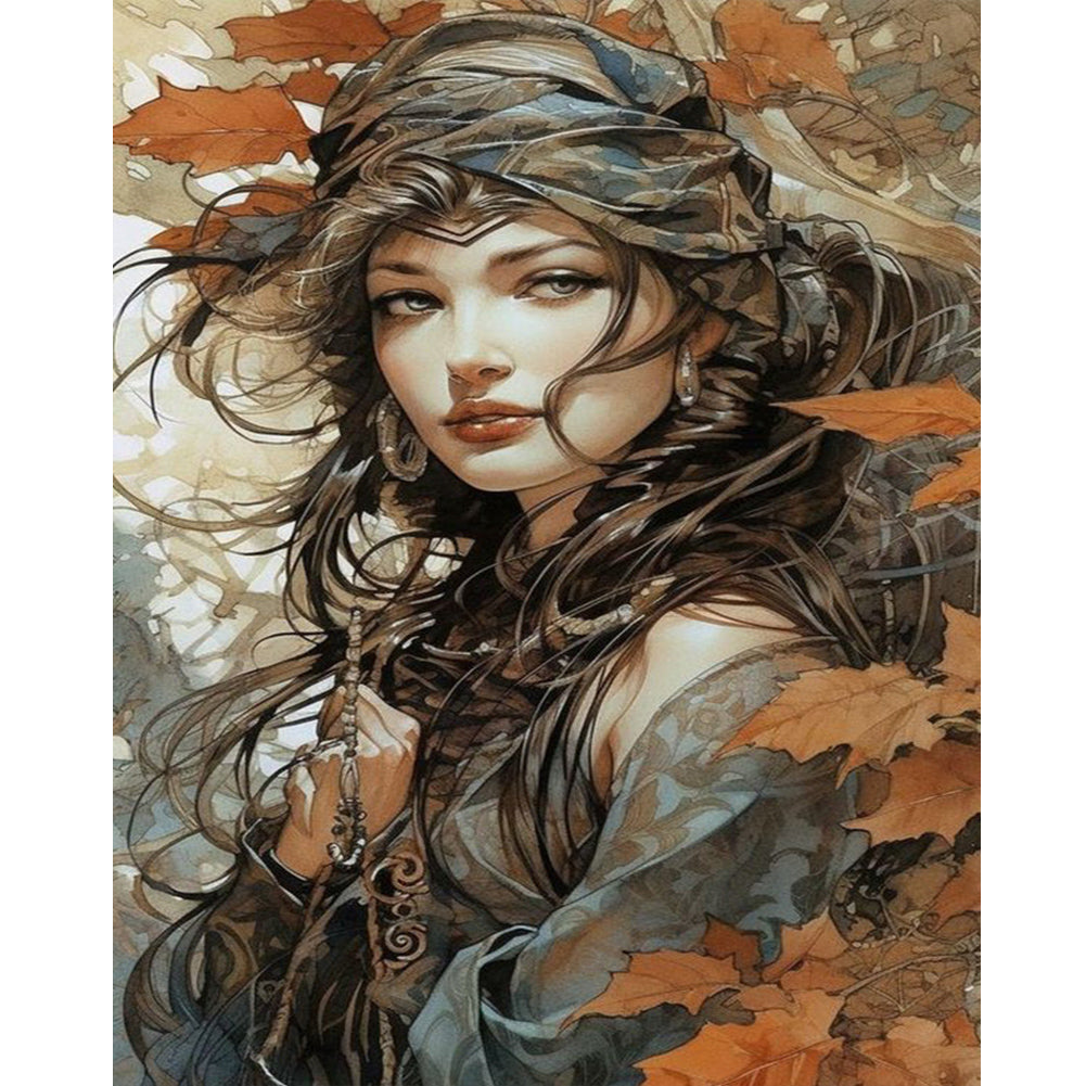 Diamond Painting - Full Round - girl (40*50CM)