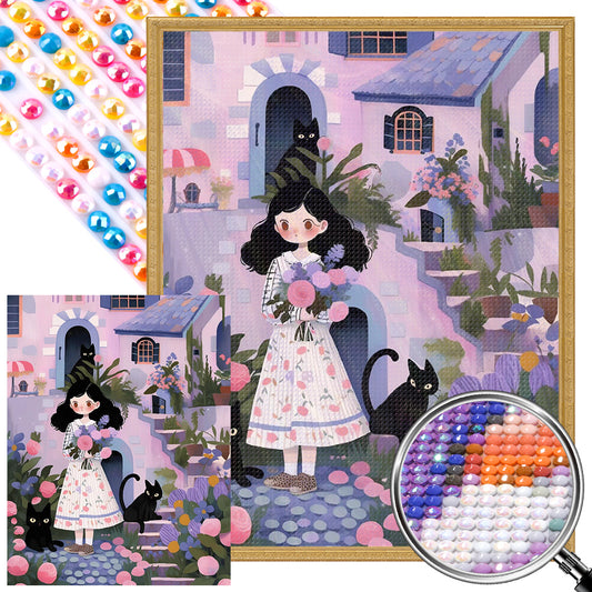 AB Diamond Painting - Full Round - little girl (50*60CM)