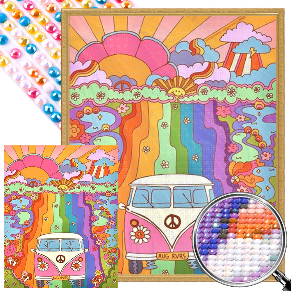 AB Diamond Painting - Full Round - rainbow world (40*50CM)