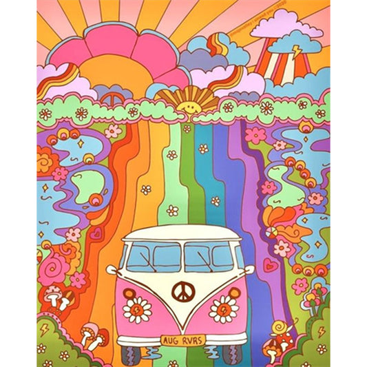AB Diamond Painting - Full Round - rainbow world (40*50CM)