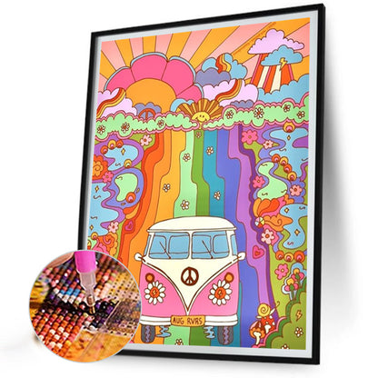 AB Diamond Painting - Full Round - rainbow world (40*50CM)