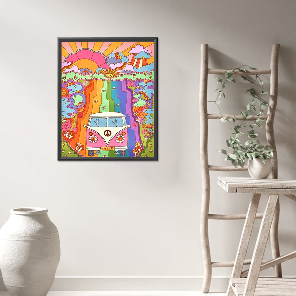 AB Diamond Painting - Full Round - rainbow world (40*50CM)