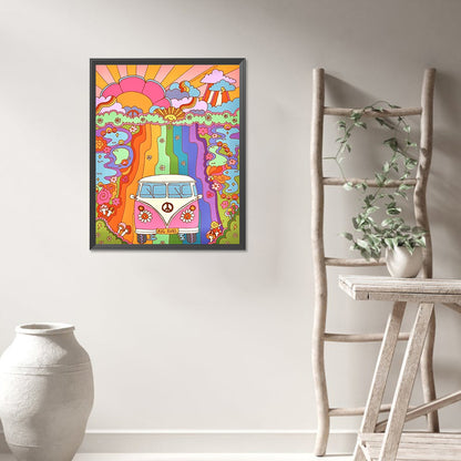 AB Diamond Painting - Full Round - rainbow world (40*50CM)