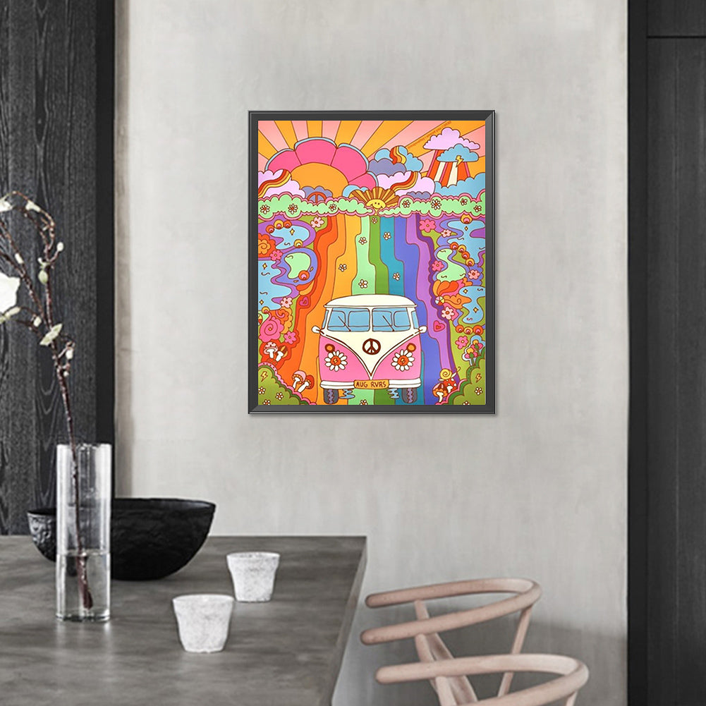 AB Diamond Painting - Full Round - rainbow world (40*50CM)