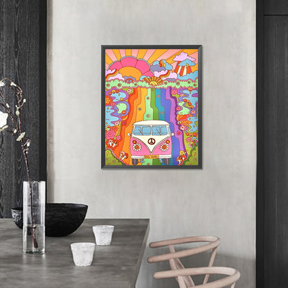 AB Diamond Painting - Full Round - rainbow world (40*50CM)