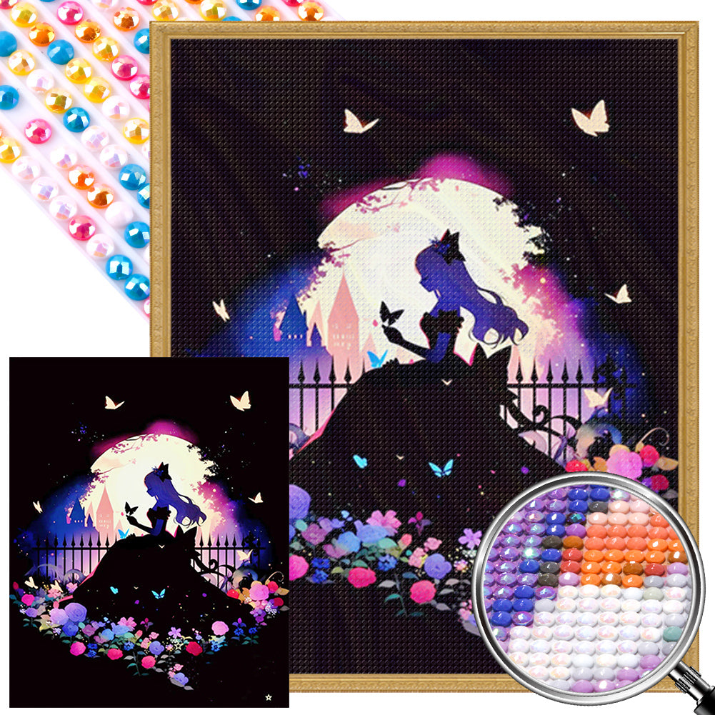 AB Diamond Painting - Full Round - princess silhouette (40*50CM)