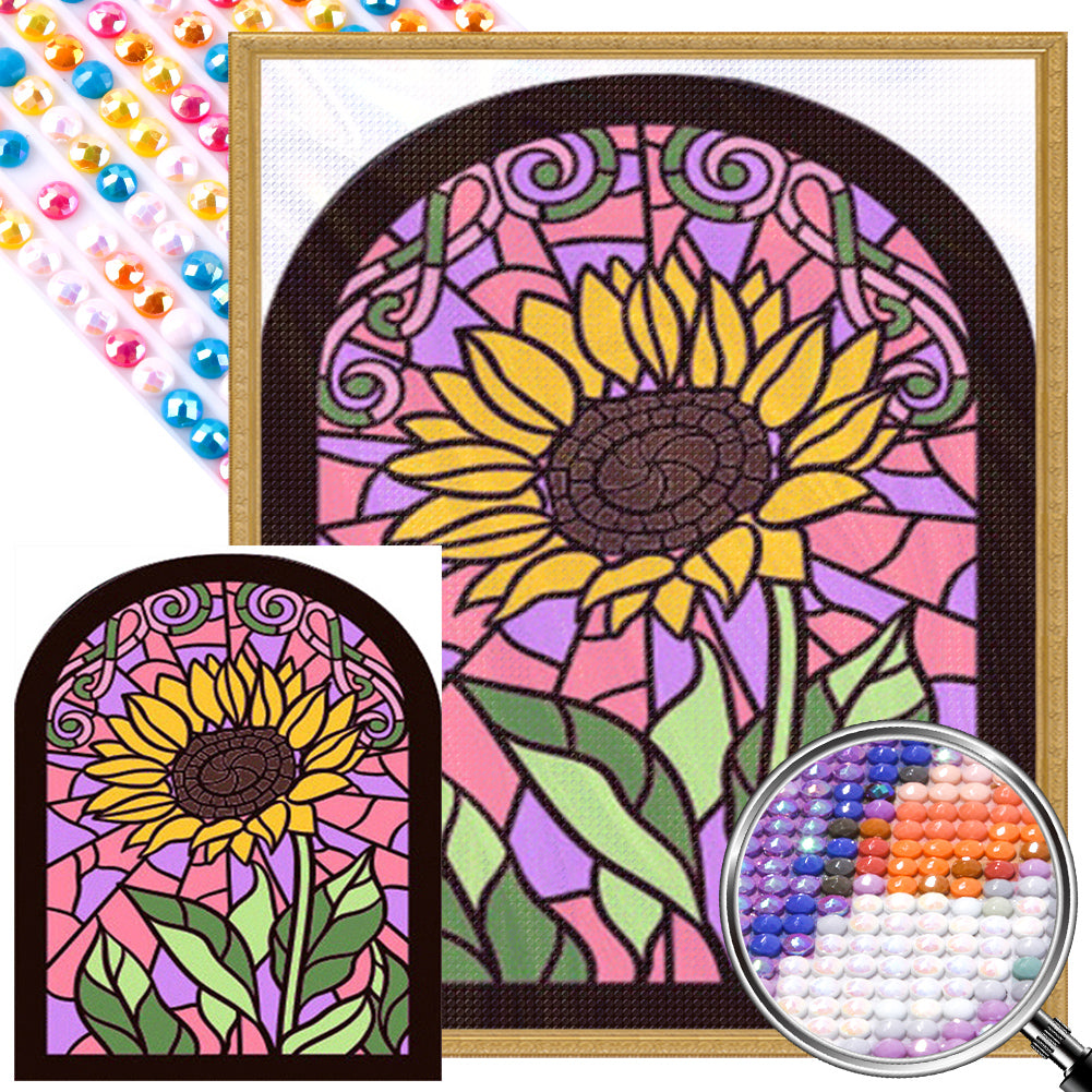 AB Diamond Painting - Full Round - glass art window grilles (40*50CM)