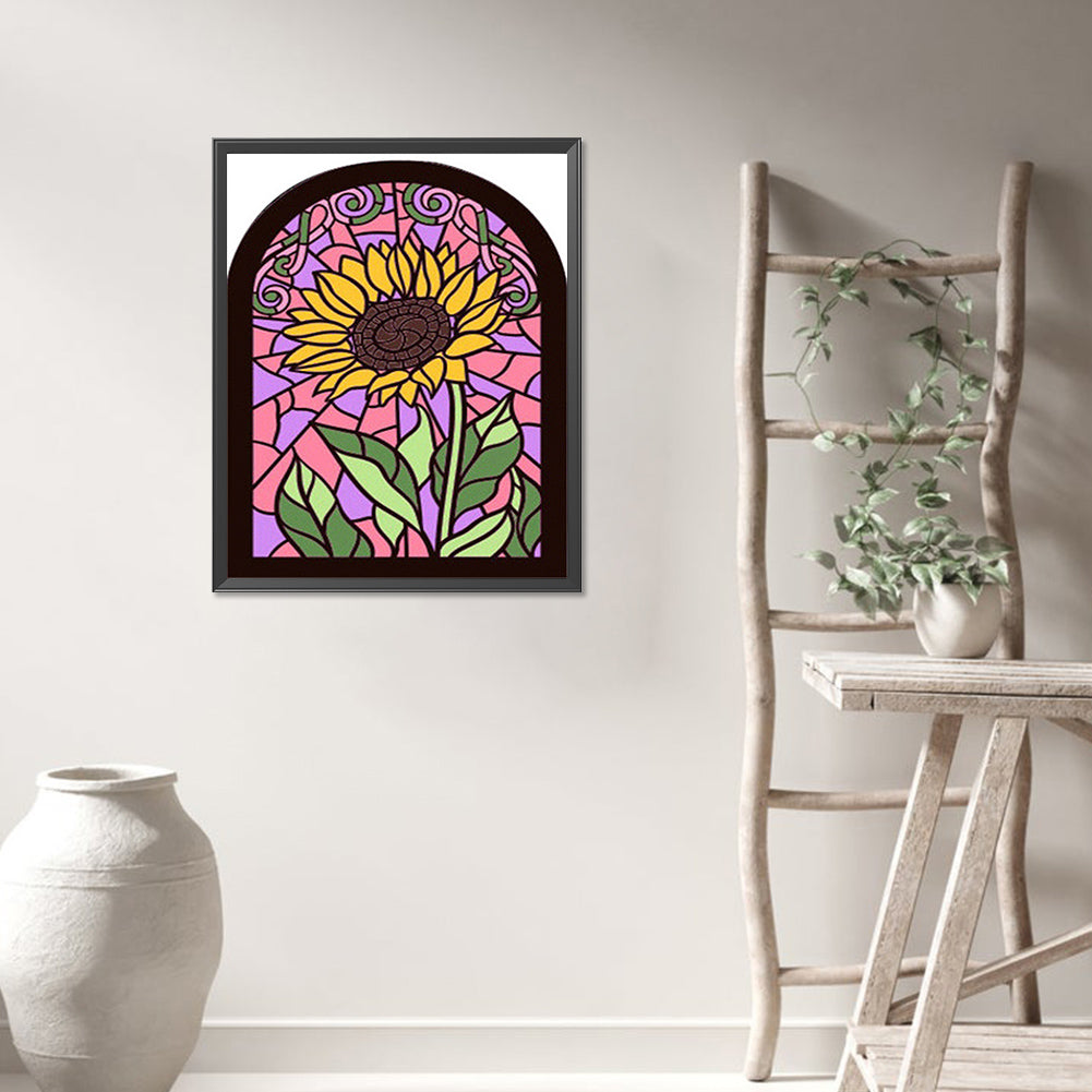 AB Diamond Painting - Full Round - glass art window grilles (40*50CM)