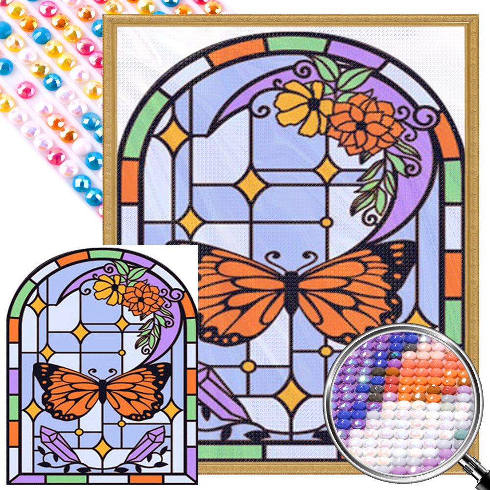 AB Diamond Painting - Full Round - glass art window grilles (40*50CM)