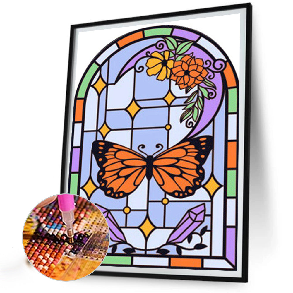AB Diamond Painting - Full Round - glass art window grilles (40*50CM)