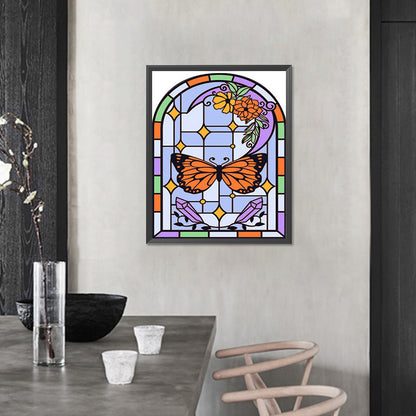 AB Diamond Painting - Full Round - glass art window grilles (40*50CM)