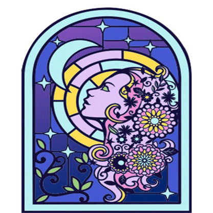 AB Diamond Painting - Full Round - glass art window grilles (40*50CM)