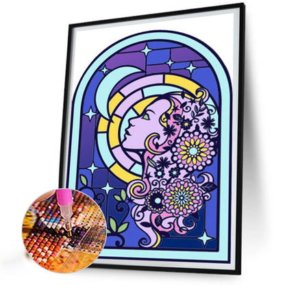 AB Diamond Painting - Full Round - glass art window grilles (40*50CM)