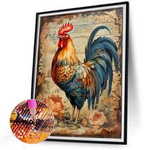 Load image into Gallery viewer, Diamond Painting - Full Round - Flowers and rooster (30*40CM)
