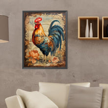 Load image into Gallery viewer, Diamond Painting - Full Round - Flowers and rooster (30*40CM)
