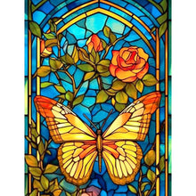 Load image into Gallery viewer, Diamond Painting - Full Round - Butterfly and flower glass art (30*40CM)
