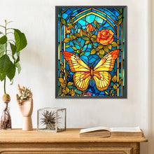 Load image into Gallery viewer, Diamond Painting - Full Round - Butterfly and flower glass art (30*40CM)
