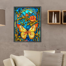 Load image into Gallery viewer, Diamond Painting - Full Round - Butterfly and flower glass art (30*40CM)
