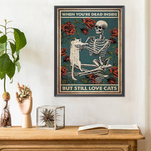 Load image into Gallery viewer, Diamond Painting - Full Round - Love Cat Skeleton (30*40CM)
