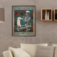 Load image into Gallery viewer, Diamond Painting - Full Round - Love Cat Skeleton (30*40CM)
