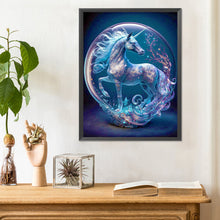 Load image into Gallery viewer, Diamond Painting - Full Round - unicorn in crystal (30*40CM)
