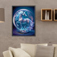 Load image into Gallery viewer, Diamond Painting - Full Round - unicorn in crystal (30*40CM)
