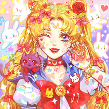 Load image into Gallery viewer, Diamond Painting - Full Round - Sailor Moon (30*30CM)
