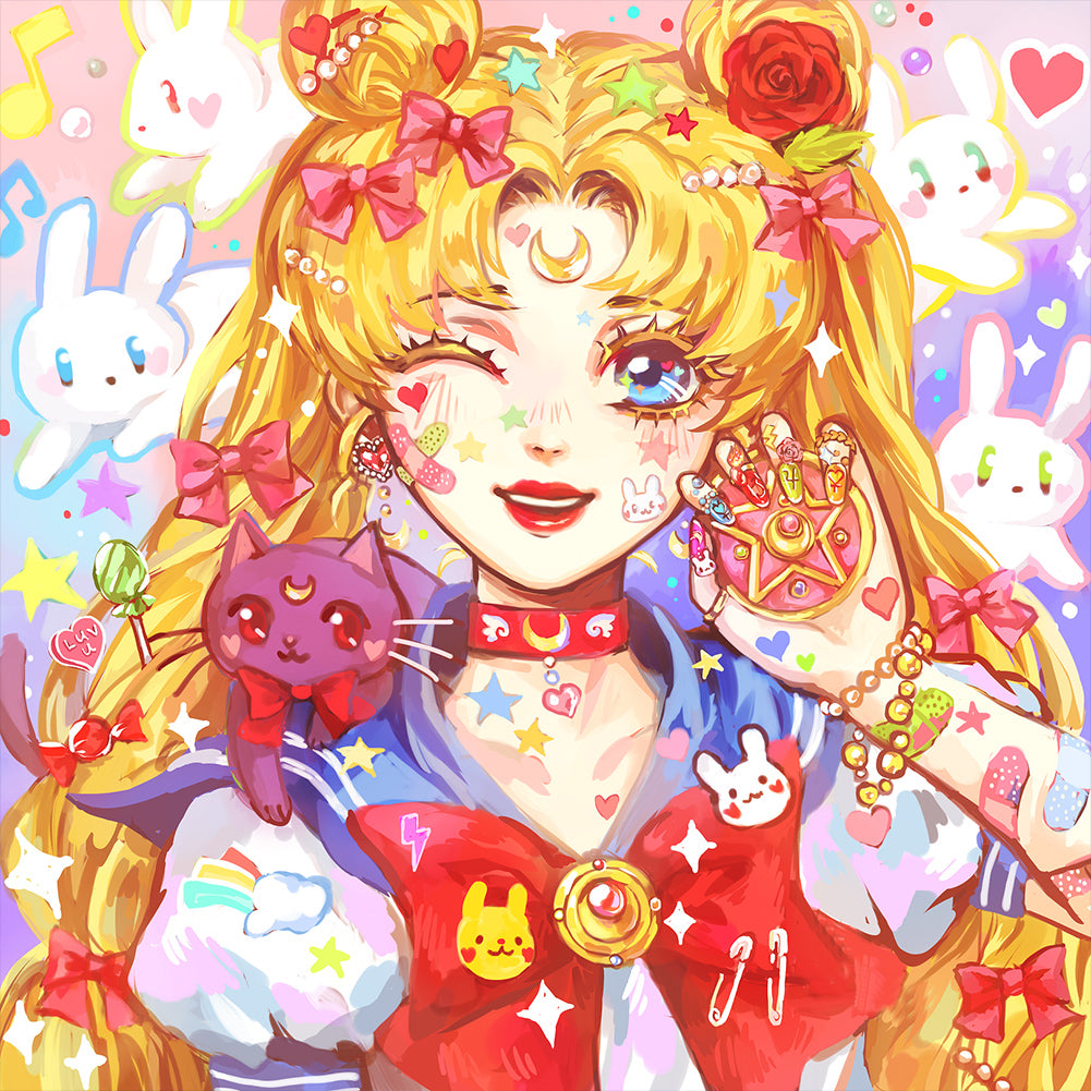 Diamond Painting - Full Round - Sailor Moon (30*30CM)