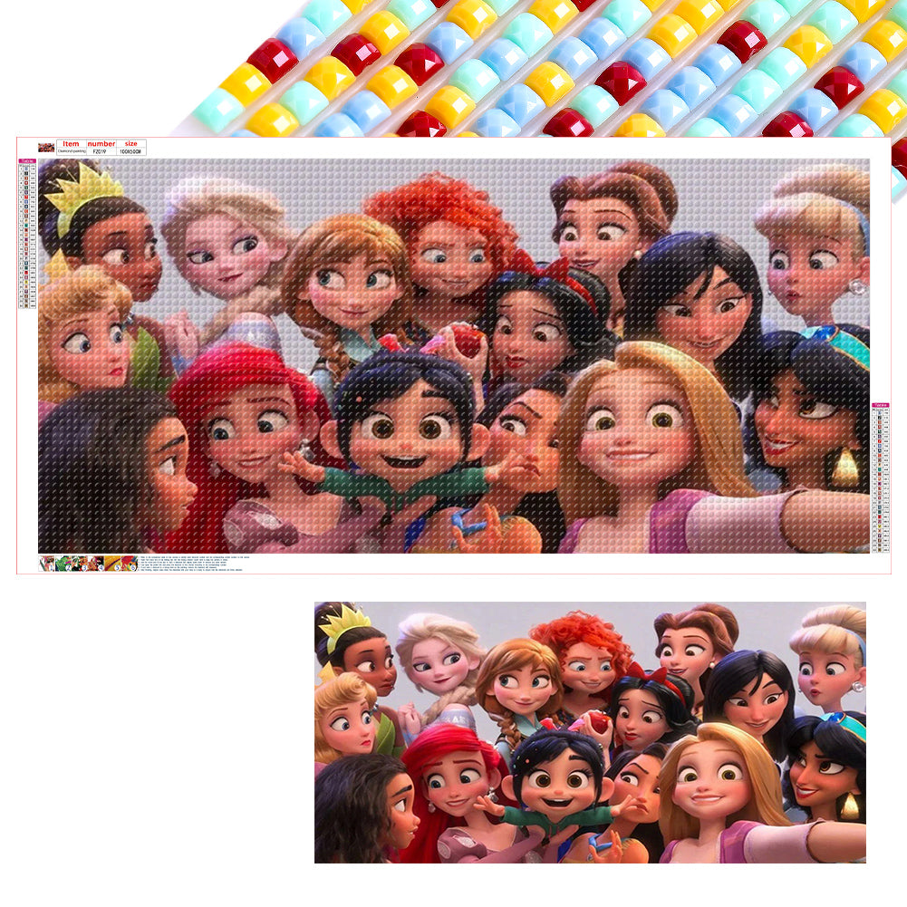 Diamond Painting - Full Square - disney character princess (100*50CM)