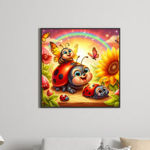 Load image into Gallery viewer, Diamond Painting - Full Round - Seven-spotted ladybug on flower bush (30*30CM)
