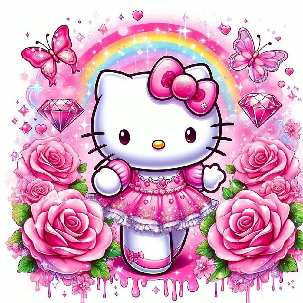Diamond Painting - Full Round - hello kitty (30*30CM)