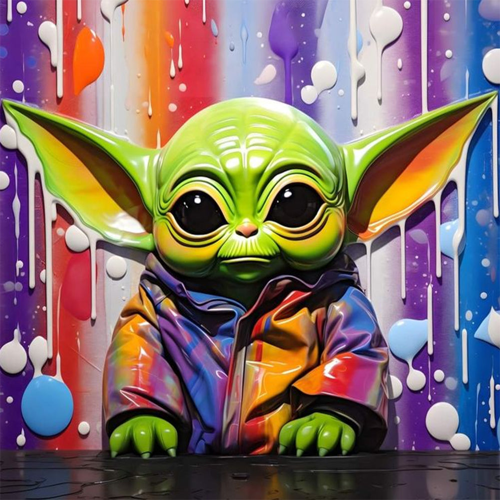 Diamond Painting - Full Round - Yoda (30*30CM)