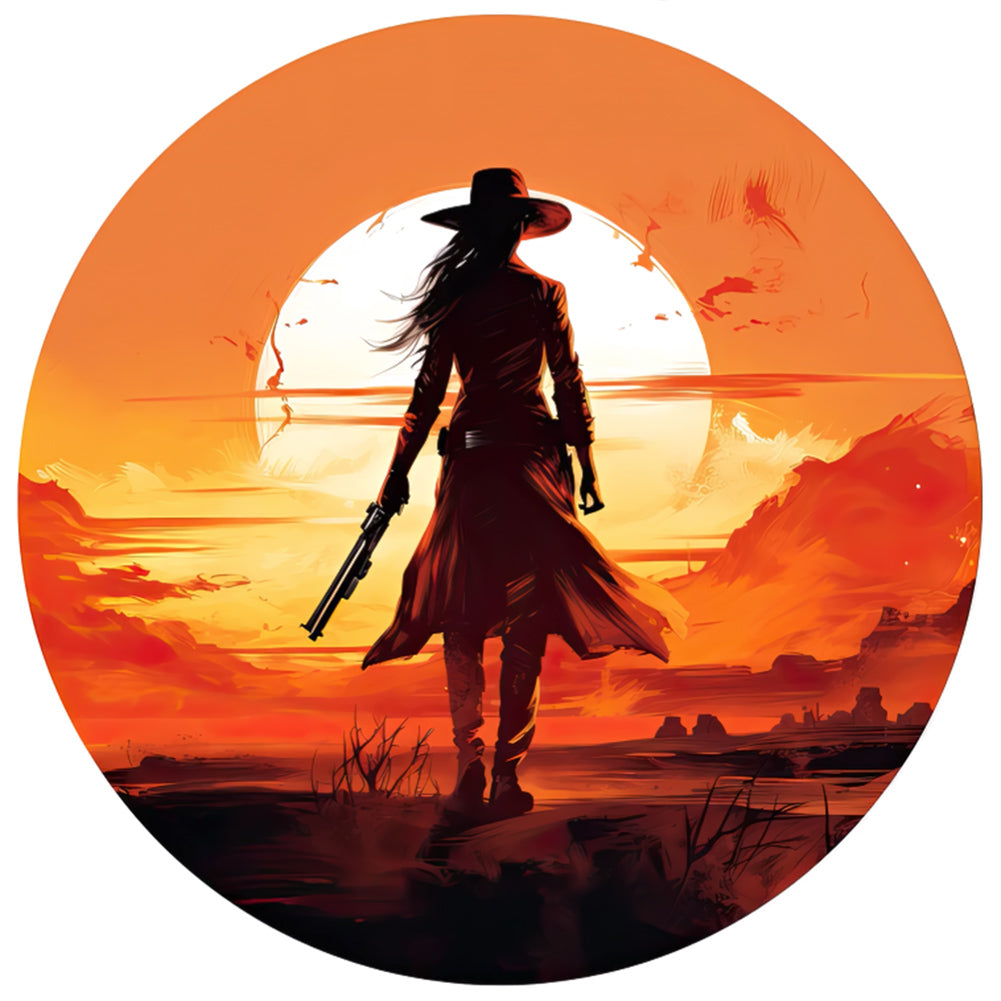Diamond Painting - Full Round - western cowgirl (30*30CM)