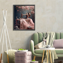 Load image into Gallery viewer, Diamond Painting - Full Round - Sewing under the cherry blossoms (30*35CM)
