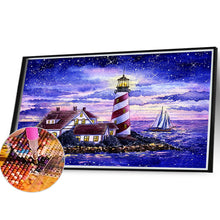 Load image into Gallery viewer, Diamond Painting - Full Round - Crossing the sea lighthouse (40*30CM)
