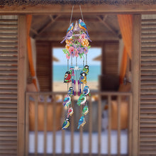 Load image into Gallery viewer, Double Side Wind Chime Diamond Art Hanging Pendant for Home Decor (Flower Bird)
