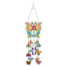 Load image into Gallery viewer, Double Side Wind Chime Diamond Art Hanging Pendant Home Decor (Wreath Butterfly)

