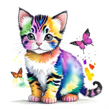 Load image into Gallery viewer, Diamond Painting - Full Round - kitten (30*30CM)
