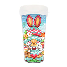 Load image into Gallery viewer, Easter 470ML Travel Diamond Painting Art Cup BPA Free With Lid (Flower Gnome)
