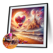 Load image into Gallery viewer, Diamond Painting - Full Round - Beach hearts and castle (30*30CM)
