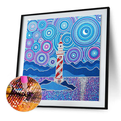 Diamond Painting - Full Round - island lighthouse (30*30CM)