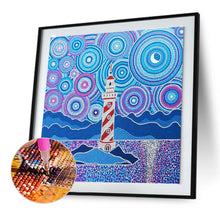 Load image into Gallery viewer, Diamond Painting - Full Round - island lighthouse (30*30CM)

