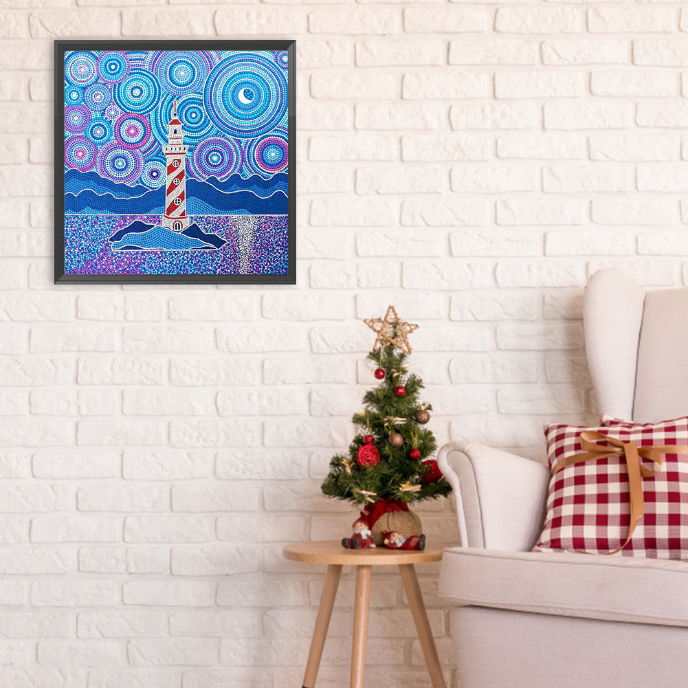 Diamond Painting - Full Round - island lighthouse (30*30CM)