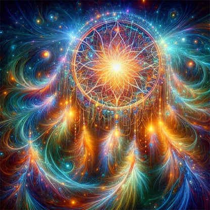 Diamond Painting - Full Round - Fantasy Star Dream Catcher (30*30CM)