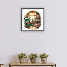 Load image into Gallery viewer, Diamond Painting - Full Round - round window green sofa (30*30CM)
